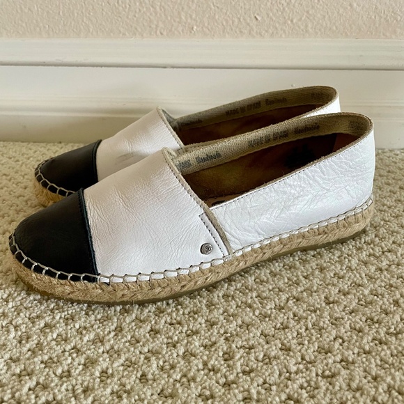 Sam Edelman Krissy Espadrilles — White & Black Leather, Women’s Size 6 - Picture 4 of 5